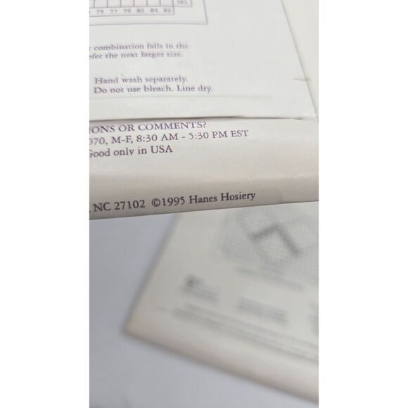 EF 1995 Hanes Silk Reflections PEARL & Profiles WHITE Control Top / lot of 3 - Picture 7 of 9